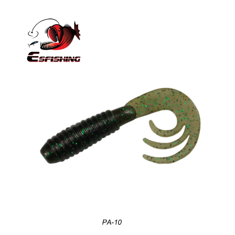 PA10 Esfishing приманка 10 шт. 5 см/1,6 г Esfishing триппле приманки для рыбалки в форме личинок Мягкие силиконовые кренкбейт запах снасти Морская Рыбалка - Цвет: PA10