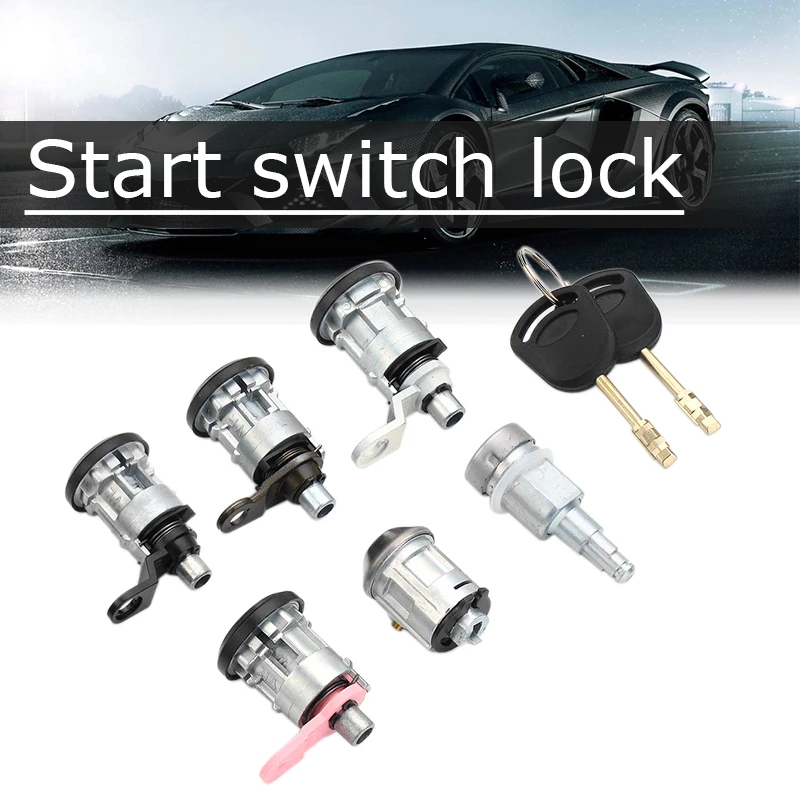 

6Pcs Full Left Right Lock Set Front Rear Door Ignition w/2 Keys For Ford Transit Mk5 1994-2000 Car Full Left Right Lock Car Part