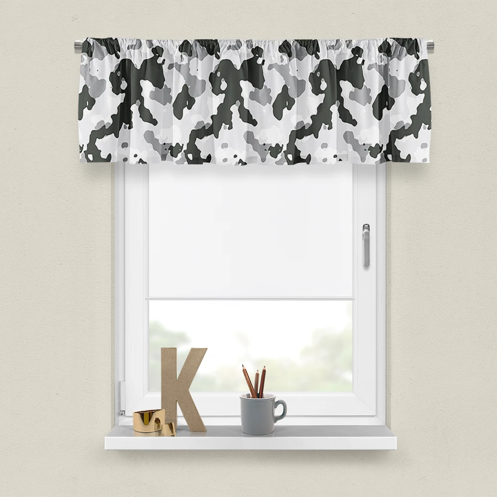 

Customized Roman Curtain Short Drapery Half-Curtain Pastoral Dark Cute Brief Wave Small Window Living Room Kitchen Locker Door