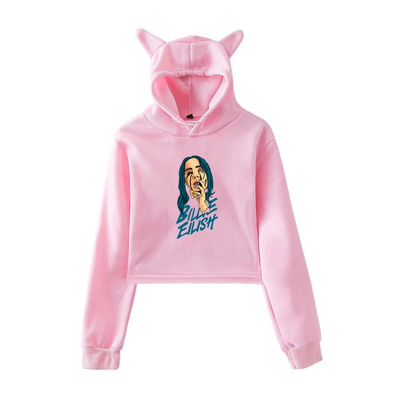 Новинка Billie Eilish женские толстовки с капюшоном; сезон осень пуловер с длинными рукавами милые женские свитшоты Прямая поставка Kleding Vrouwen Harajuku топы - Цвет: Kawaii Hoodie 6