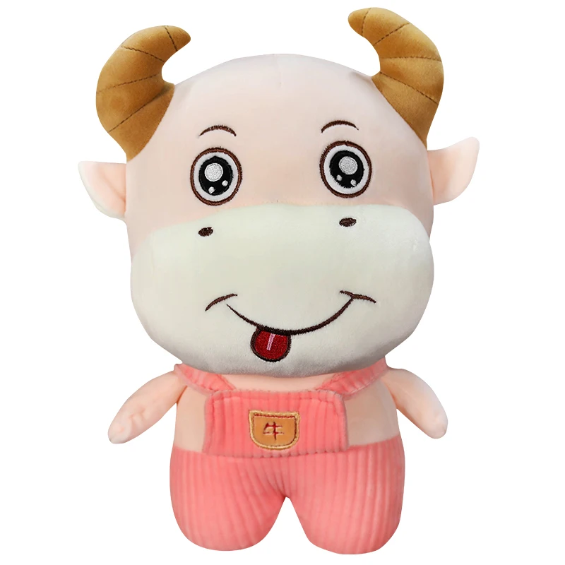 

1PC 25cm New Cute Cartoons Cattle Plush Toy for Baby Kids Playmate Cute Soft Stuffed Animal Cow Plush Toy Birthday Gift