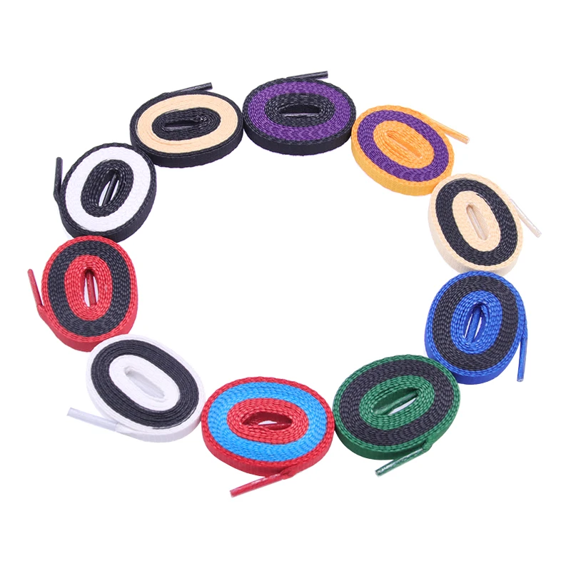 

Weiou 180cm Length Air Joint Named Two Tone Flat Shoelaces Black White Beige Red Splice Bootlace For Sneakers Sports Shoe Laces