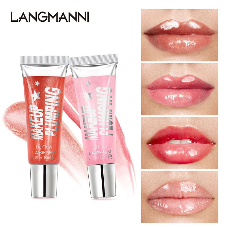 

Moisturizing Gloss Plumping Lip Gloss Lip Plumper Makeup Glitter Nutritious Liquid Lipstick Mineral Oil Clear Lip Gloss Cosmetic
