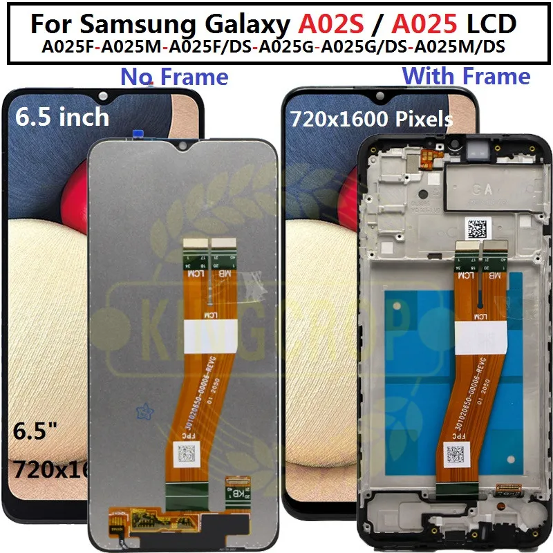 ЖК дисплей с рамкой и дигитайзером для Samsung Galaxy A02s A025M A025F/DS A025G/DS A025M|Экраны