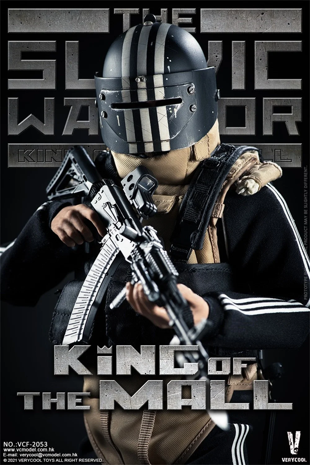 

1/6th VERYCOOL VCF-2053 The Salve Warrior King Of The Mall Unique Head Helmet PVC Material Model For 12inch Figures Accessories