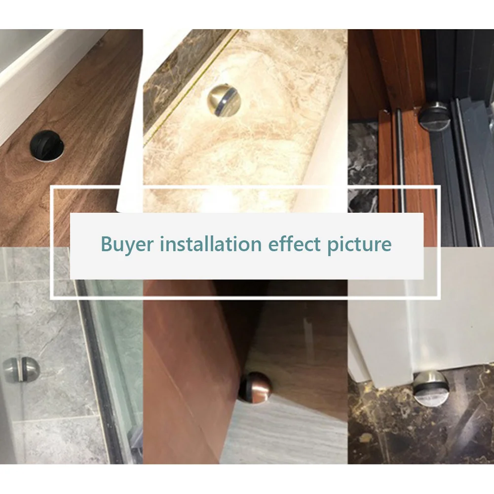 Дверной держатель из нержавеющей стали резиновый бампер не пробивается без