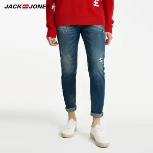 JackJones зимние мужские хлопковые классные потертые повседневные джинсы мужская одежда 218432512