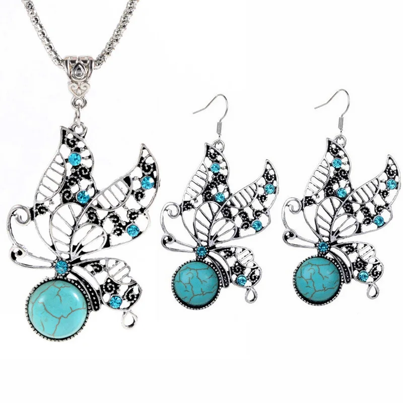 Комплект из колье и серёг в виде бабочки|butterfly jewelry set|earrings necklaceset earrings necklace |