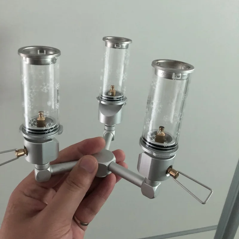 

Camping Hiking Gas Lantern Christmas snow light Outdoor Camping Lamp Ultralight Portable Gas Lamp Tent Night Lights1