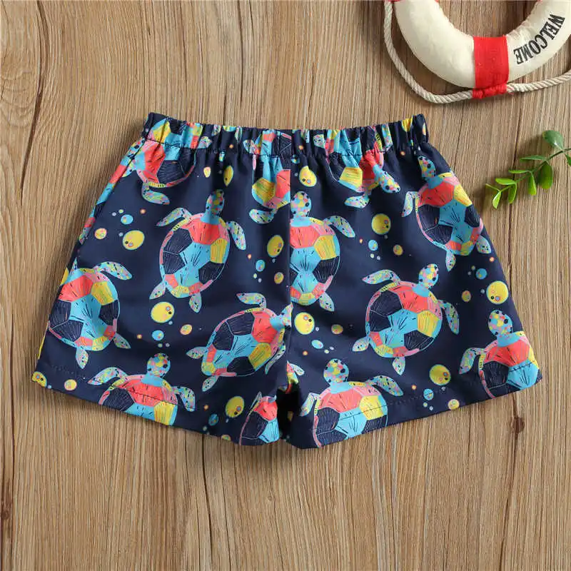 

2021 Boy's Swimming Trunks Cartoon Animal Printed Short Pants Vacation Style Printing Elastic Shorts Beach Shorts Bottoms