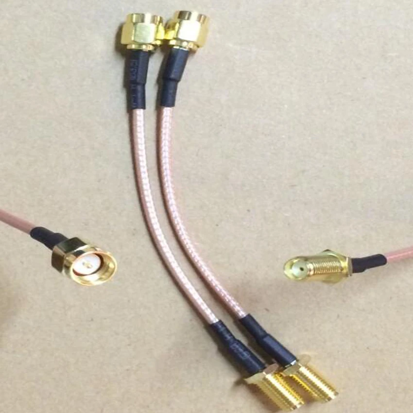 5 шт./лот SMA-j Штекерный Соединитель с разъемом типа Папа-SMA-K РЧ коаксиальный