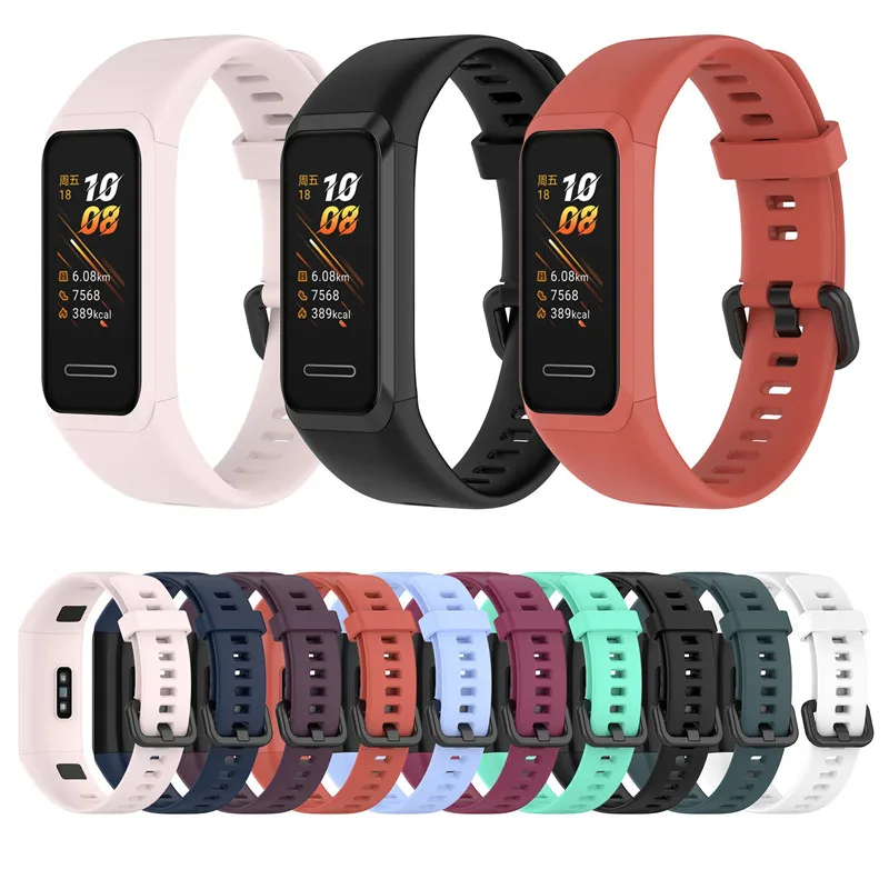 

Silicone Strap For Huawei Honor Band 4 Pro 3/3 Pro Watchband Wrist Band Bracelet De Montre Soft Correa De Reloj Silicona Bande