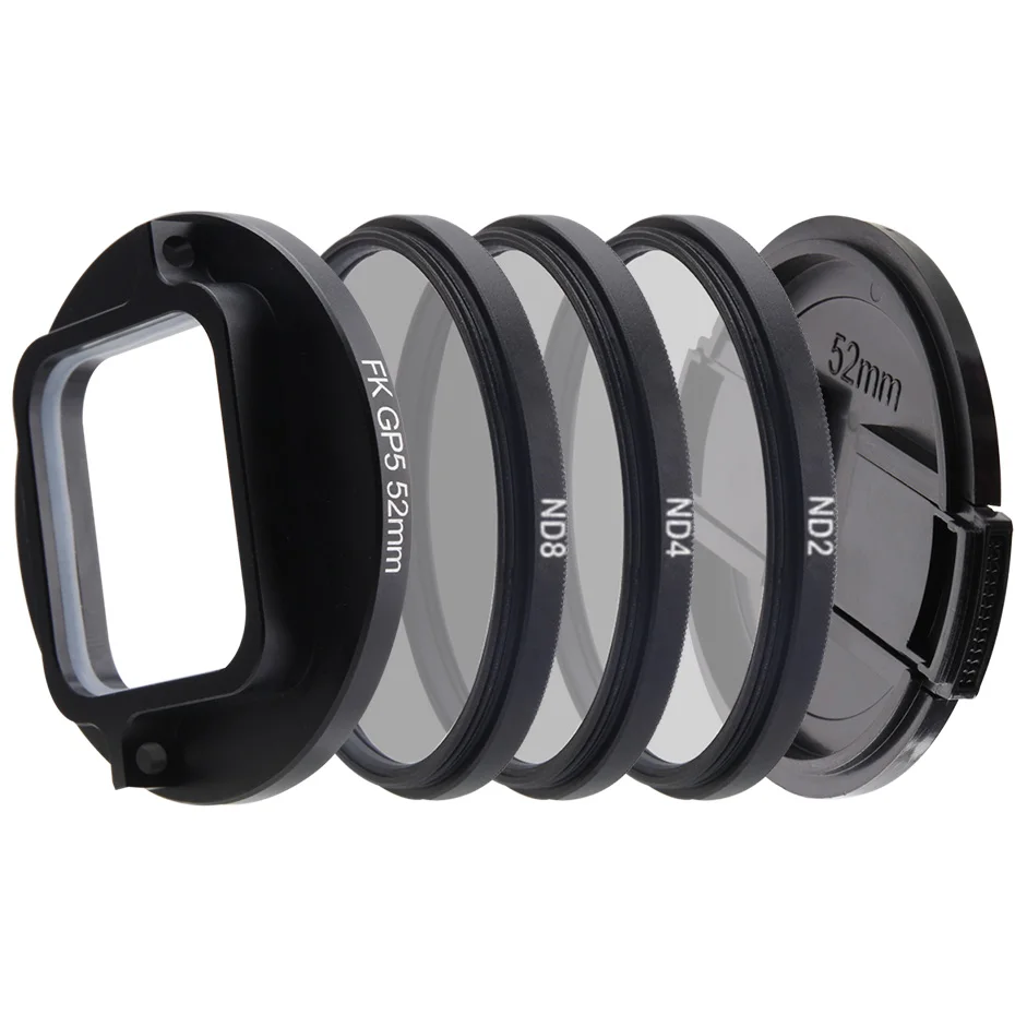 Go Pro Hero 5 6 7 черный фильтр для экшн-камеры 52 мм поляризационный CPL/ND 2 4 8/UV Защитные фильтры для GoPro Hero 5 6 7 аксессуары - Цвет: ND 2 4 8