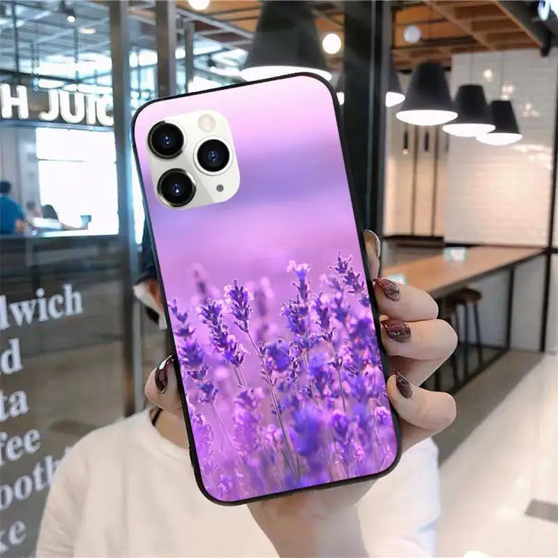 

Purple lavender flowers Phone Case for iPhone 11 12 mini pro XS MAX 8 7 6 6S Plus X 5S SE 2020 XR