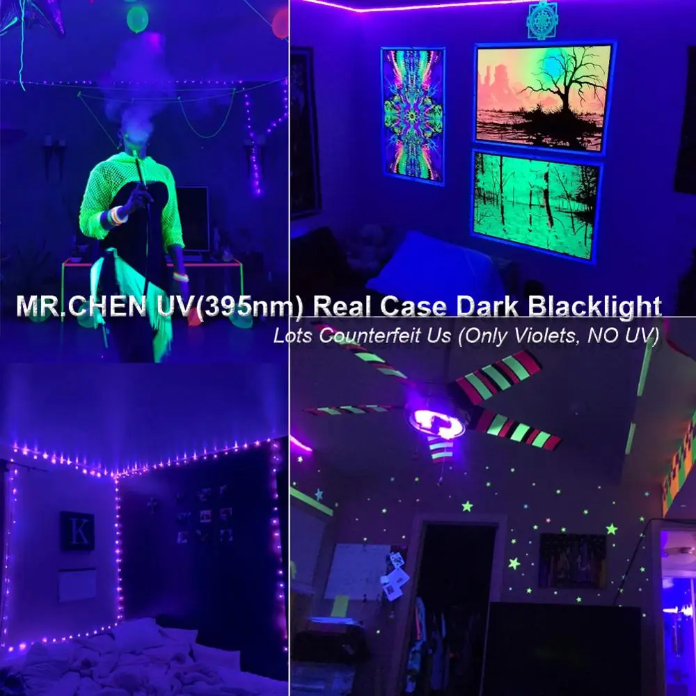 УФ гирлянда светодиодная водонепроницаемая 20 м USB|Ультрафиолетовые лампы| |