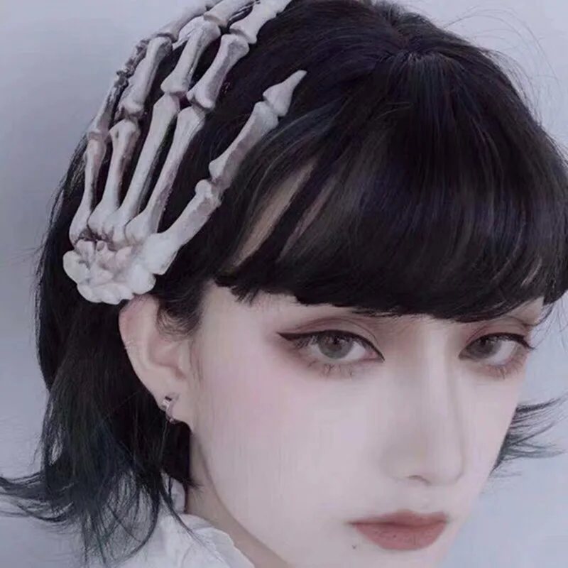 

Goth Punk Trendy Skull Hairpin For Women Girls Hip Hop Halloween Party Dress up Accessories Jewelry friend Gifts Hot