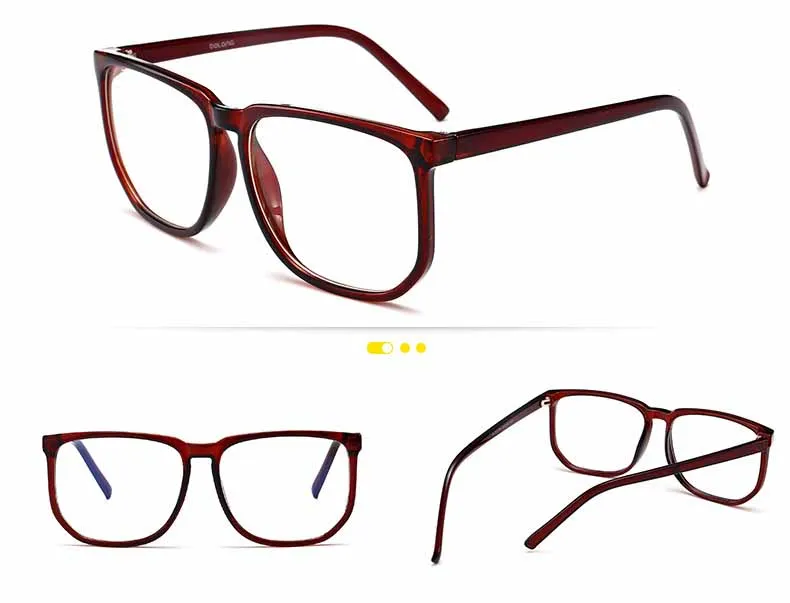 Fashion Anti Blue Light Square Men Optics Glasses Frame Women Solid Color Big Spectacles Frames Prescription Eyeglasses