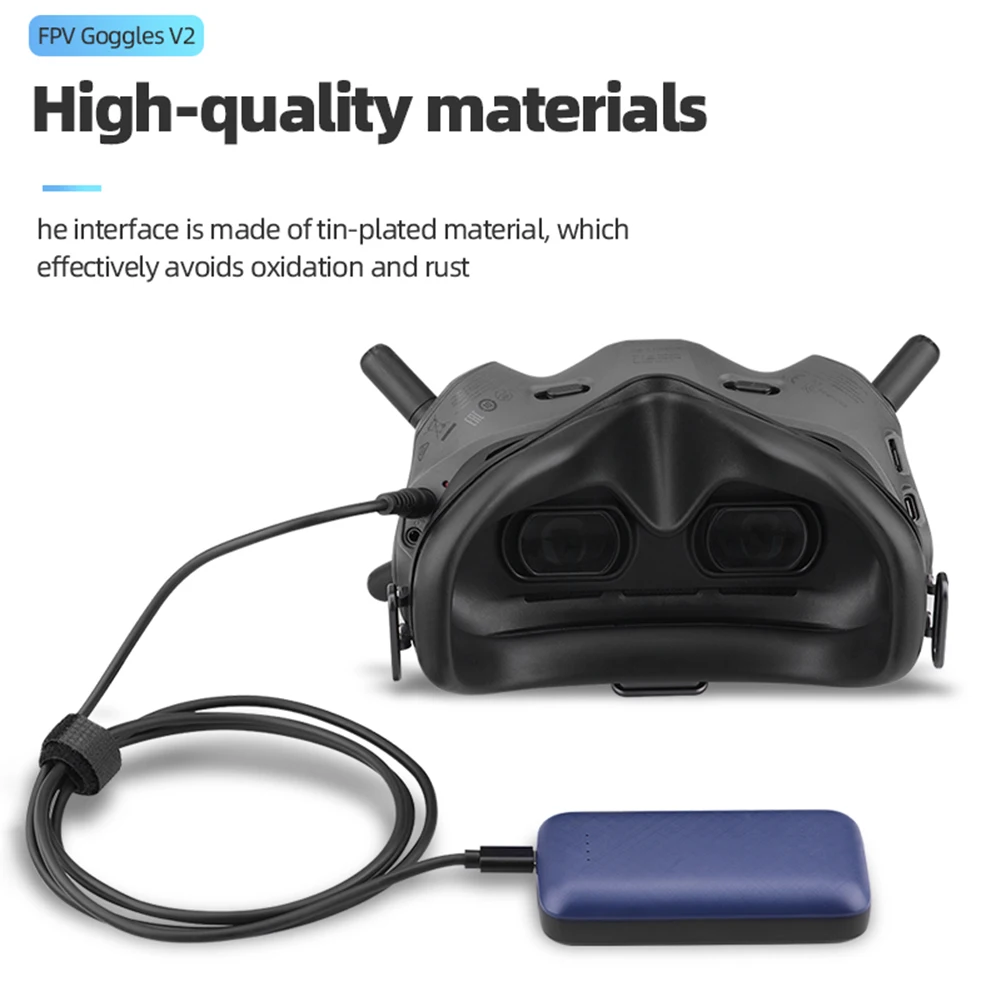

Power Supply Cable PD Port Mobile Power Line Accessories for DJI FPV Goggles V2 Charger Mobile Power Accessories