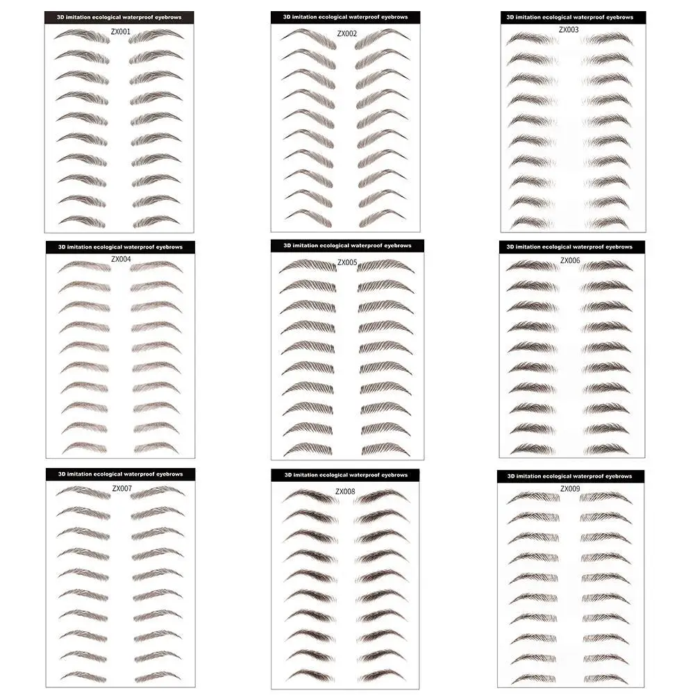 

Hair Like Authentic Eyebrows Imitation Ecological Eyebrows Stickers Eyebrows Sticker Brow Water-based False Eyebrow Tattoo G9I0