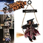 Украшение для Хэллоуина, подвесная кукла, призрак, ведьма, страшный подвесной призрак, летающая ведьма, подвеска для фестиваля, бара, украшение для дома