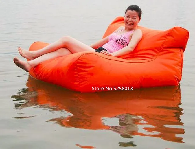 Очень Большой Плавающий матрац, гигантский бассейн боковые beanbag стул на воде, уличная мебель диван-черный