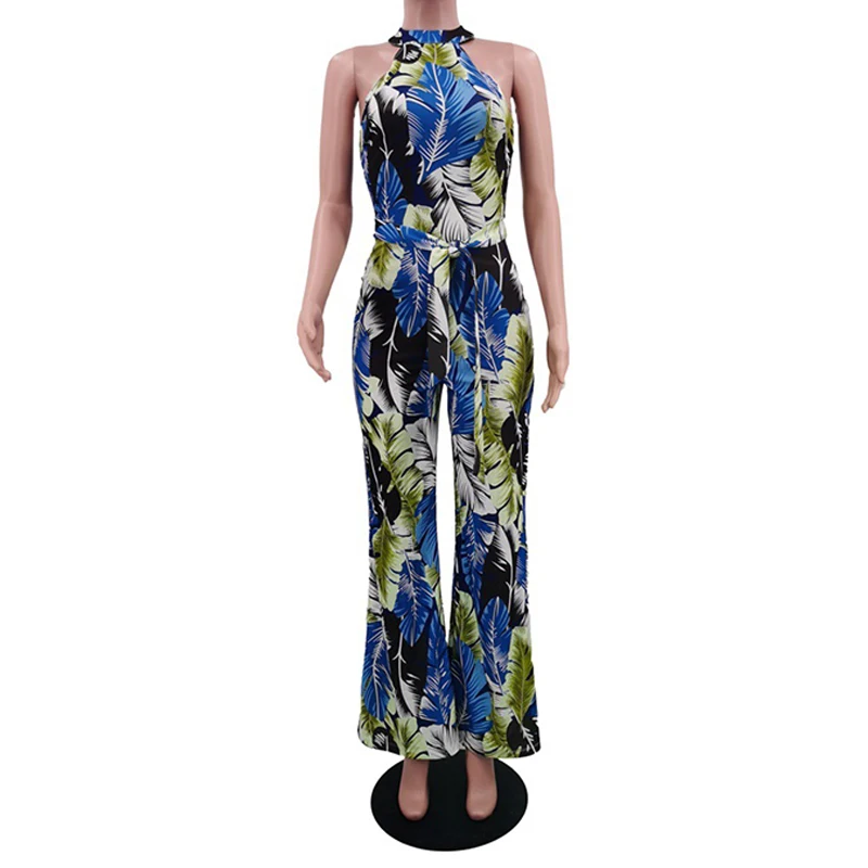 

Printed Summer Casual Women Jumpsuit Bodycon Jumpsuit Wide Leg Jumpsuit Overalls for Women One Piece Jumpsuit