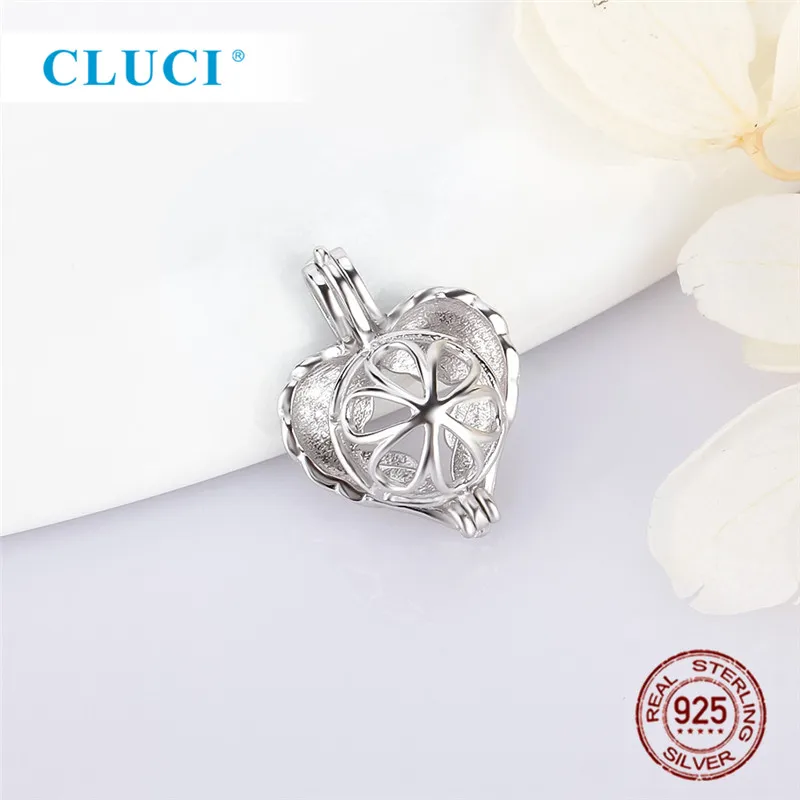 CLUCI 3 шт. Серебро 925 ангельские крылья Шарм в форме сердца подвеска женское