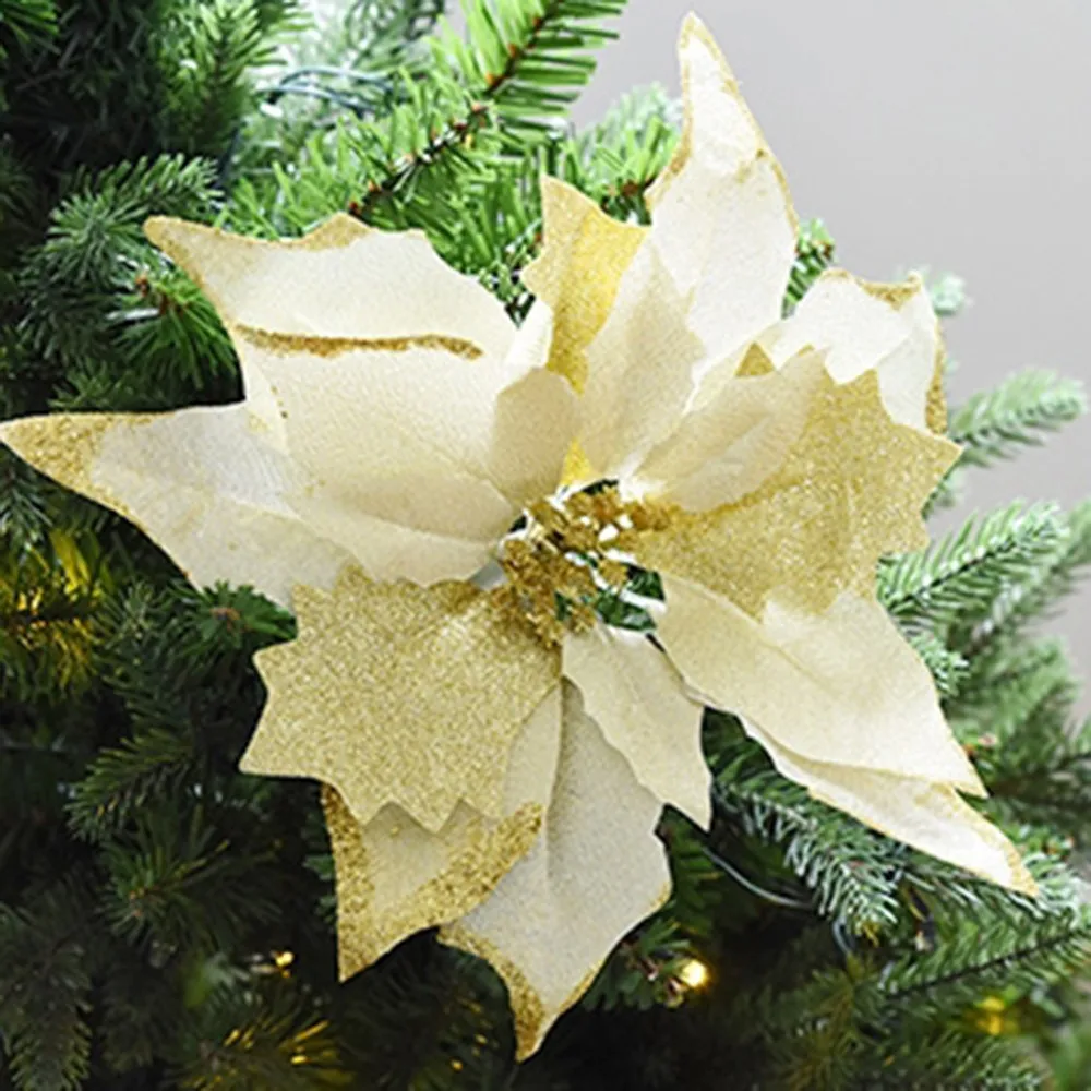 Искусственные цветы украшения Красочные золотые красные розовые трехслойные