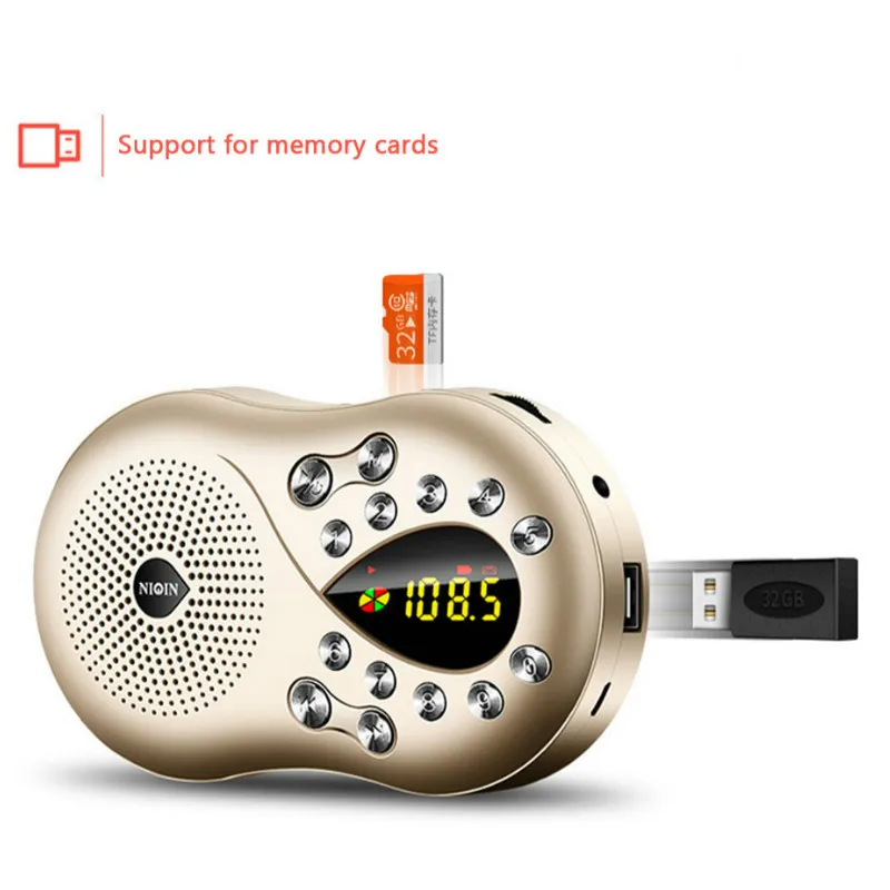 Q5 портативный радио Поддержка USB TF MP3 плеер цифровой дисплей Walkman большой объем по