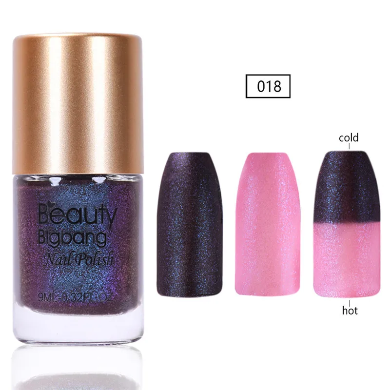BeautyBigBang синий цвет меняющийся лак для ногтей Блеск температура чанг термальный лак для нейл-арта аксессуары лак