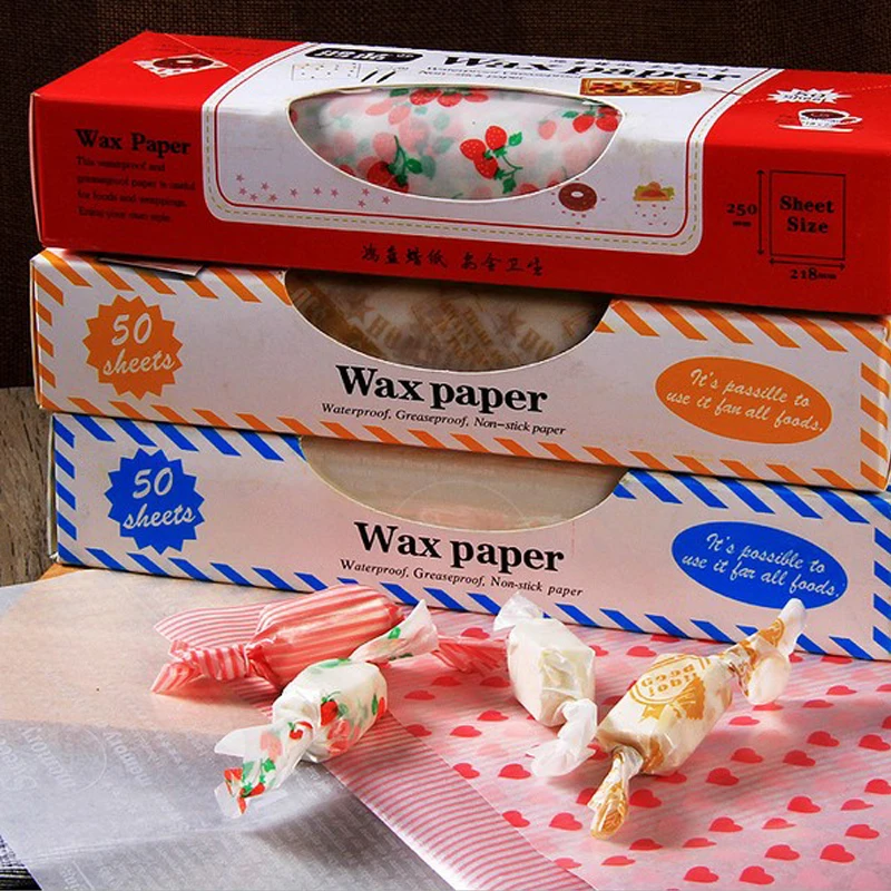 50 шт./компл. пищевая вощеная бумага Класс смазка Бумага Еда обертки для упаковки