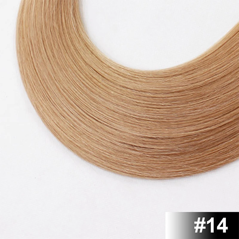 #14 Forever Hair настоящие волосы Remy, бесшовные волосы на ленте, человеческие волосы для наращивания, 5 шт., только шелковистые прямые волосы для европейского салона - Цвет: #14