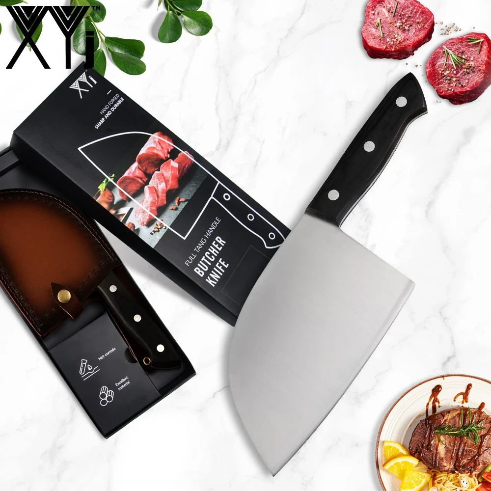 XYj китайский нож для мясника ручной работы Походный шеф повара инструмент в