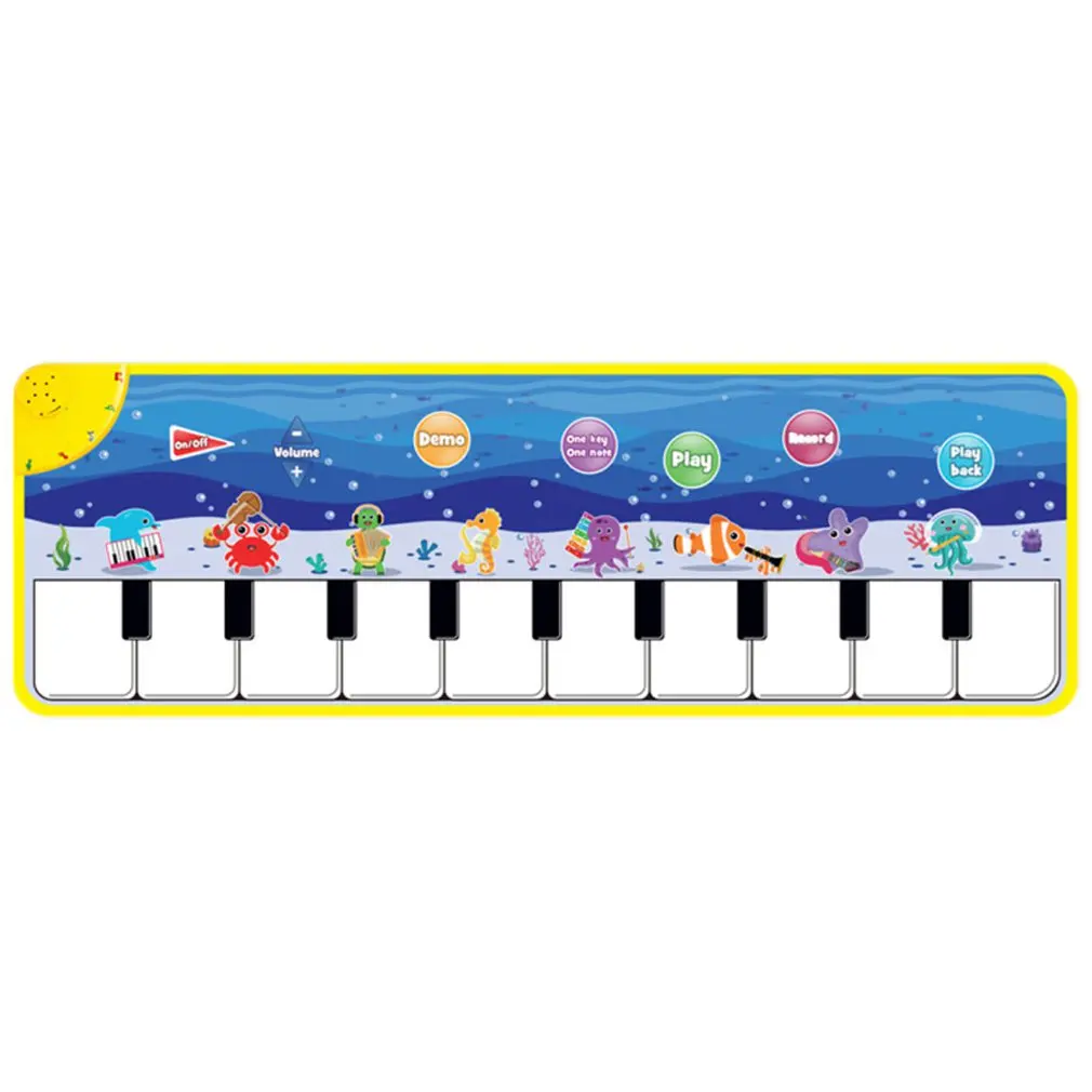 

Детский музыкальный игровой коврик с животными и звуком, 10 инструментов, регулируемая клавиатура пианино, обучающие игрушки для детей, пода...