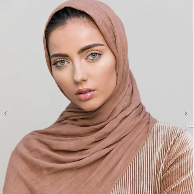 

Embroider Viscose Shawl Scarf Stole Bandanas Muslim Hijab High Quality Head Wrap Plain Cotton 180cm*95cm