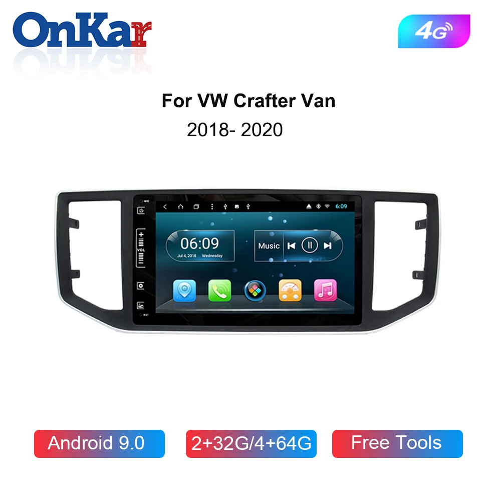 ONKAR Автомобильный мультимедийный видео плеер для VolksWagen VW Crafter Van 2016-2019 Android 9 0 GPS