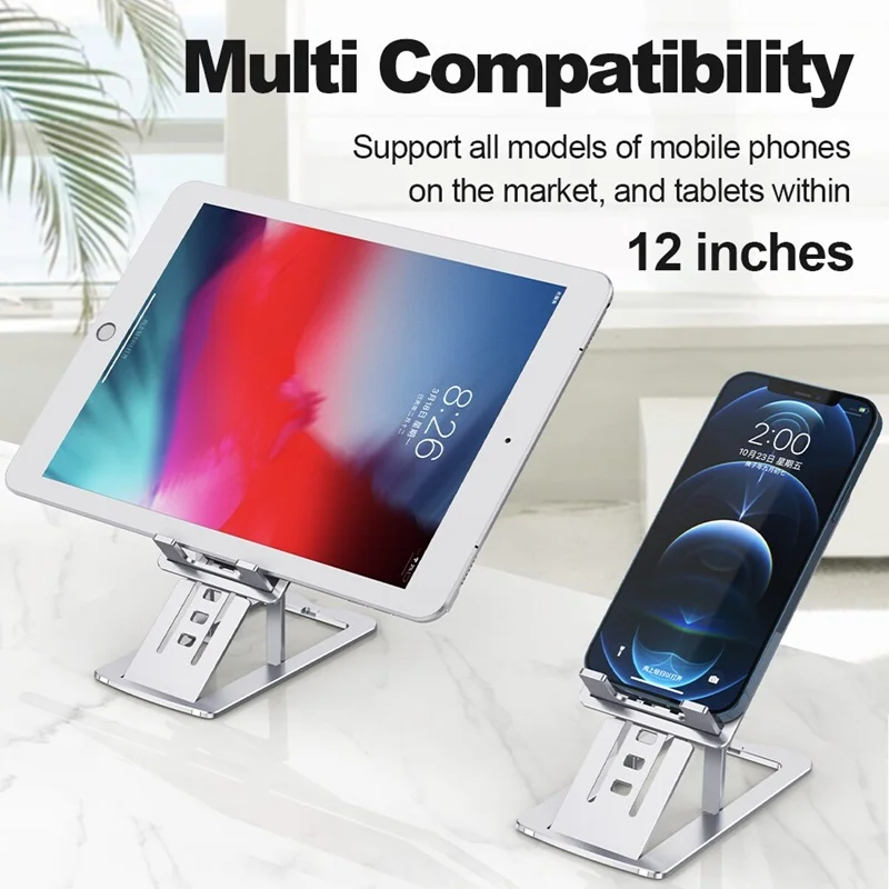 tongdaytech universal metal desk phone holder for iphone 12 11 pro max tablet foldable phone stand soporte para telefono movil free global shipping
