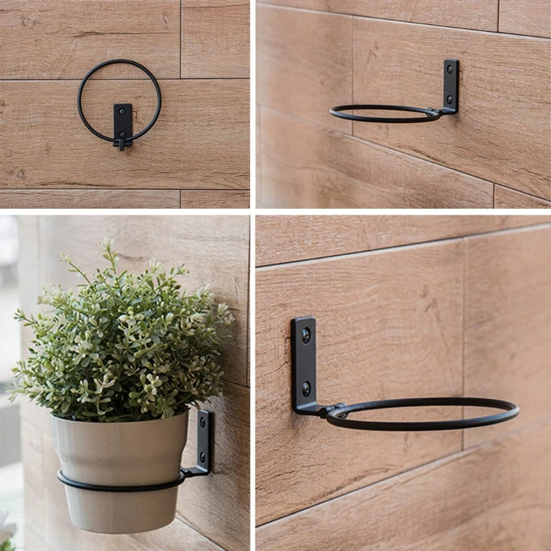 

3 Pcs Plant Holder Ring Flower Pot Holder Ring Wall Mounted Wall Planter Hooks