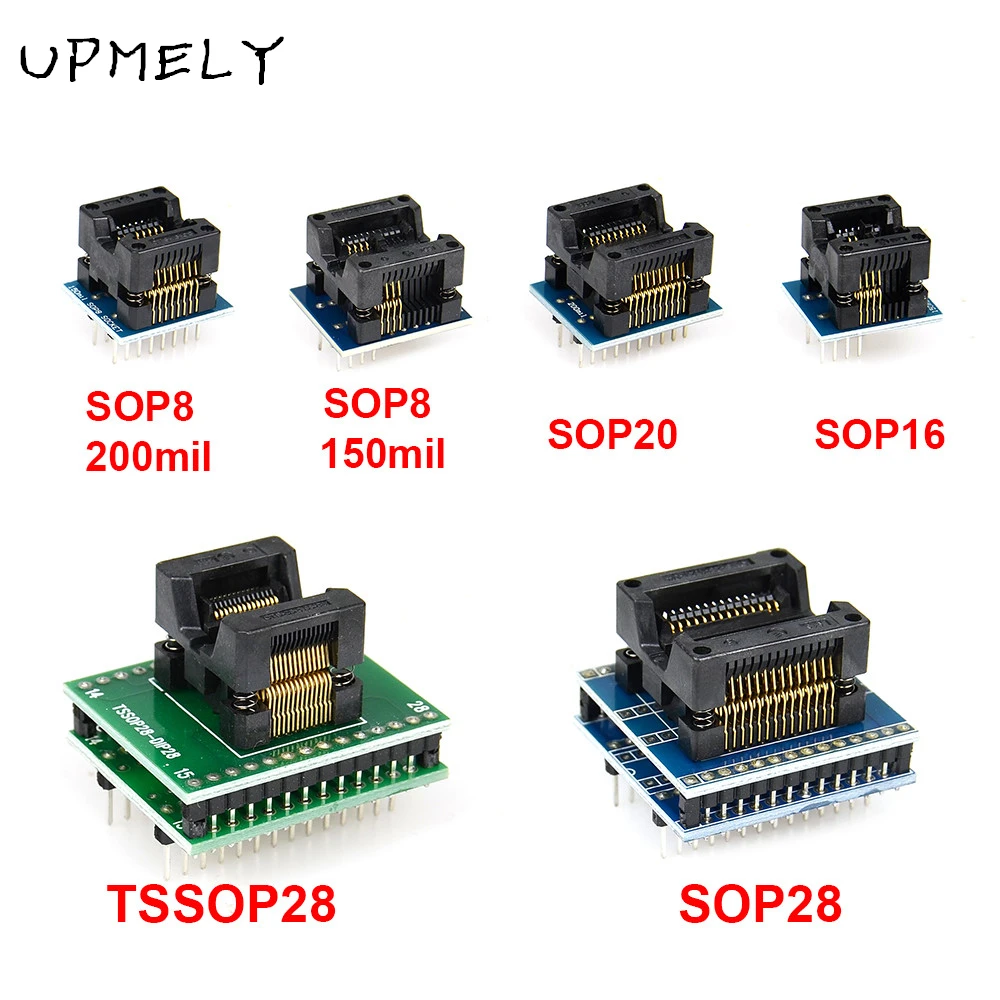 6pcs TSSOP28 SSOP28 SOP28-DIP28 Adapter SOP20 SOP16 SOP8 150/200mil DIP8 Compatible tssop20 ssop20 tssop8 Programming Calculator - купить по