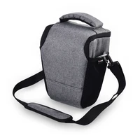 triangle shockproof dslr camera bag single shoulder case for canon nikon sony panasonic olympus fujifilm pouch photo cover gray