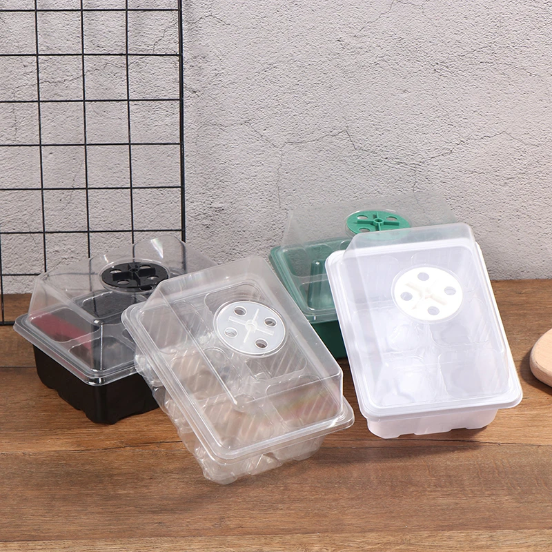 

6 cell hole plant seed growth box gardening hydroponic system tray insert propagation seeding nursery potted garden indoor
