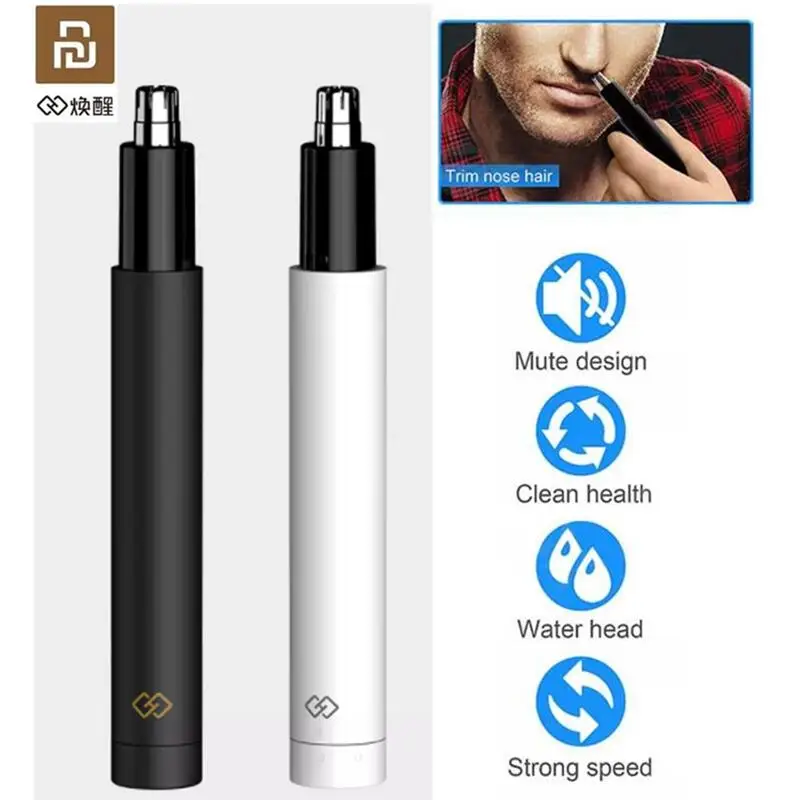 

New Youpin Mini Electric Nose Hair Trimmer Waterproof Ear Hair Shaver Clipper HN1 Sharp Blade Body Portable Minimalist Design