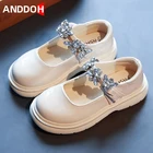 Размер 26-36, обувь принцессы из лакированной кожи со стразами, женская обувь, противоскользящая обувь, детская легкая обувь