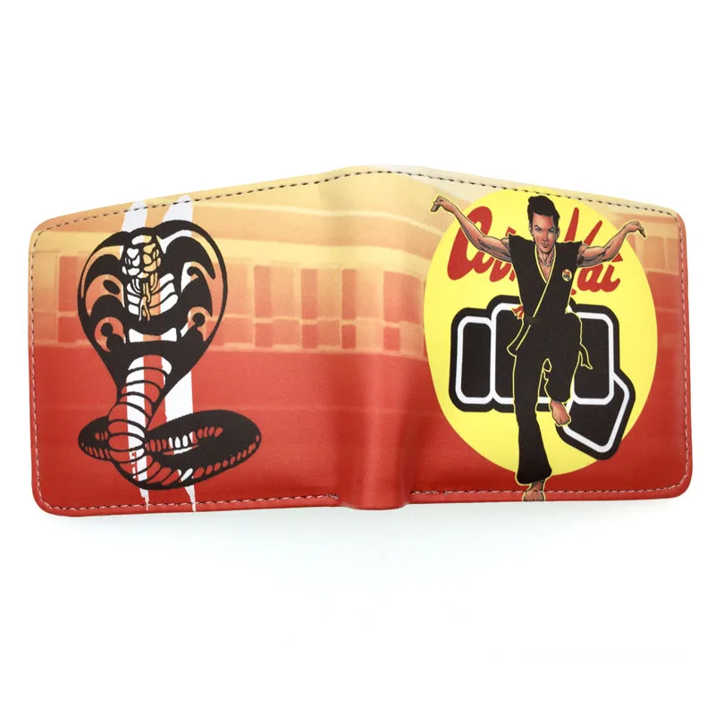 Cobra Kai Для мужчин из искусственной кожи бумажник короткий тонкий мужской кошелек