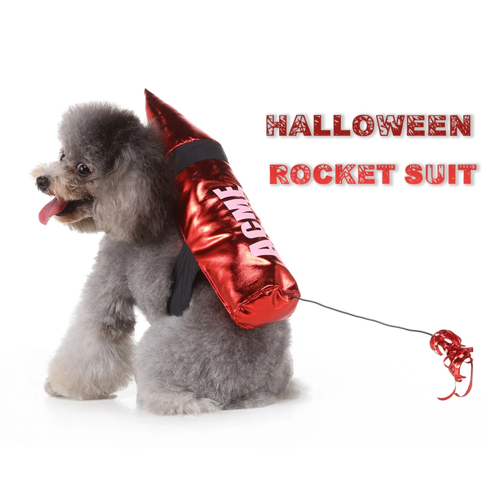 Забавный костюм для кошки собаки Хэллоуин ракета Маскировка Одежда маленьких
