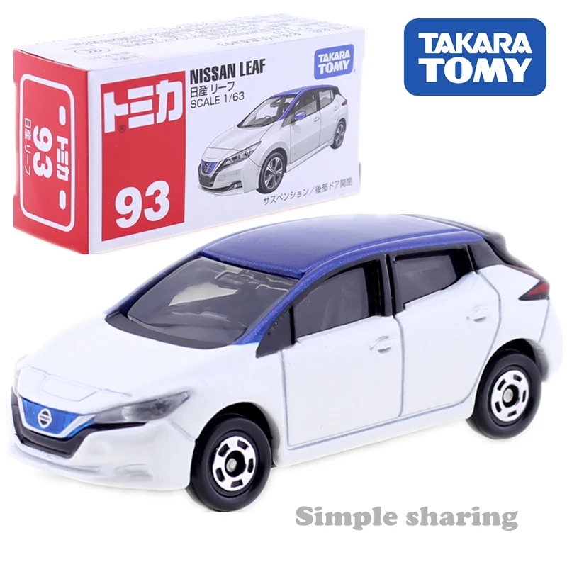 Набор моделей автомобилей Takara Tomy Tomica No.93 Nissan Leaf 1/63 литые миниатюрные