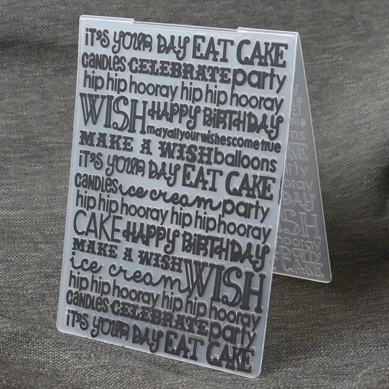 Пластиковые шаблоны с цветами и надписями для рукоделия скрапбукинга