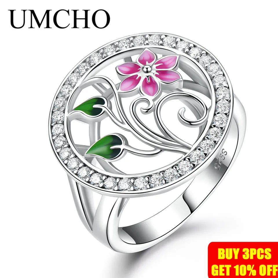 Кольцо женское из серебра 925 пробы с эмалью белым фианитом|Кольца| |