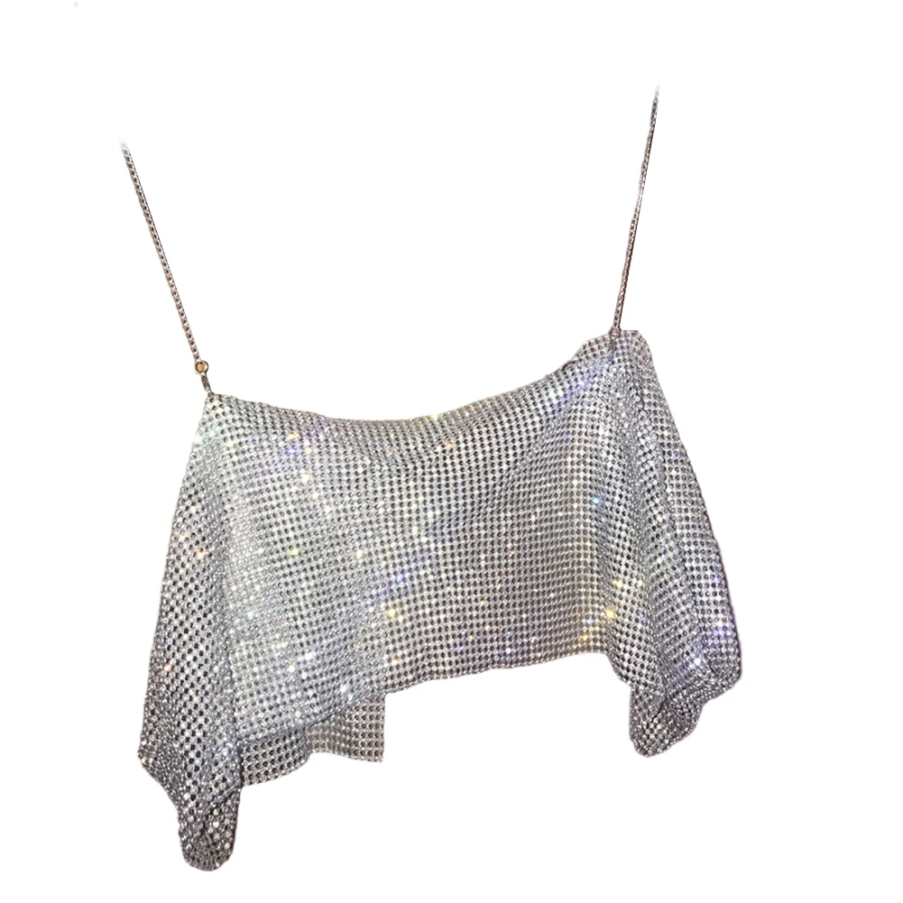 

2020 women sexy metal see-through camisole top