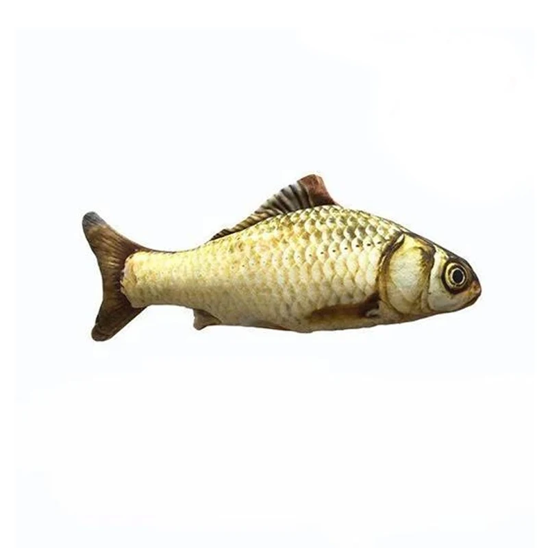 

3D Simulation Fish Shape toy Interactive Cat Toy with Catnip Stuffed Pillow Chew Bite Doll For Pet Cat Kitty Game